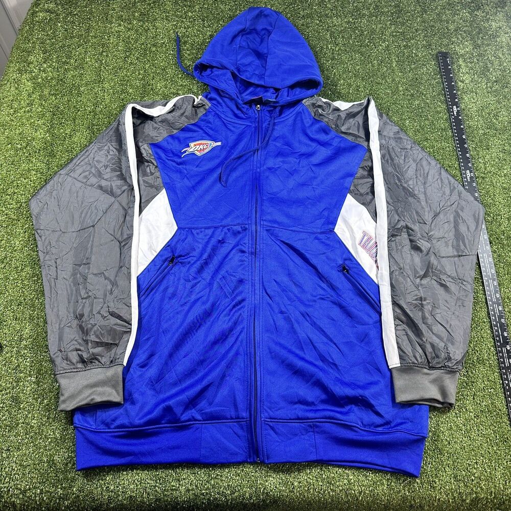 OKC THUNDER NBA Track Jacket Majestic Men's 2XL Tall Oklahoma City Thunder NWOT